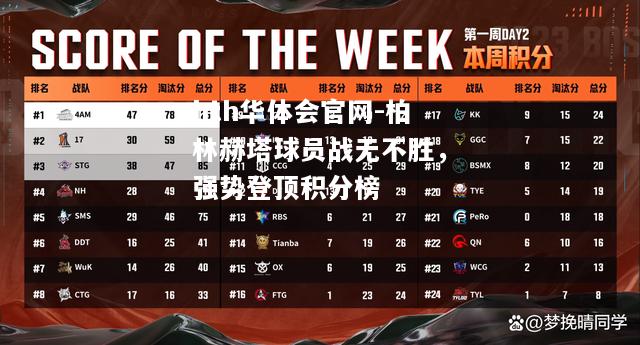 hth华体会官网-柏林赫塔球员战无不胜，强势登顶积分榜