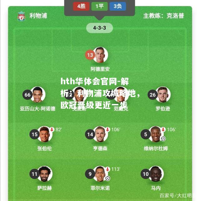 hth华体会官网-解析：利物浦攻城略地，欧冠晋级更近一步