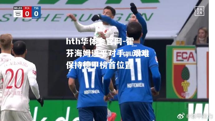 hth华体会官网-霍芬海姆逼平对手，艰难保持德甲榜首位置